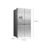 Hisense 640L French Door Refrigerator HRCD640TSW