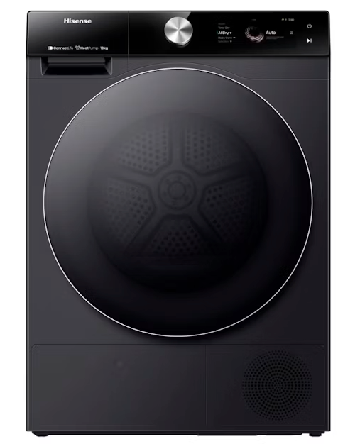 Hisense 10kg Heat Pump Dryer Charcoal Black
