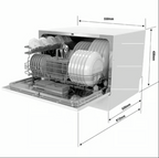 Omega ODW101W 55cm Compact Dishwasher White