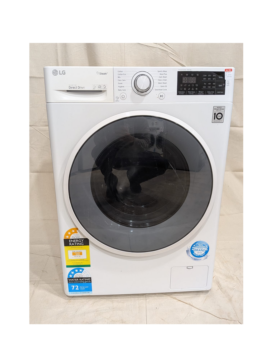 LG 7kg Front Load Washing Machine WD1207NCW