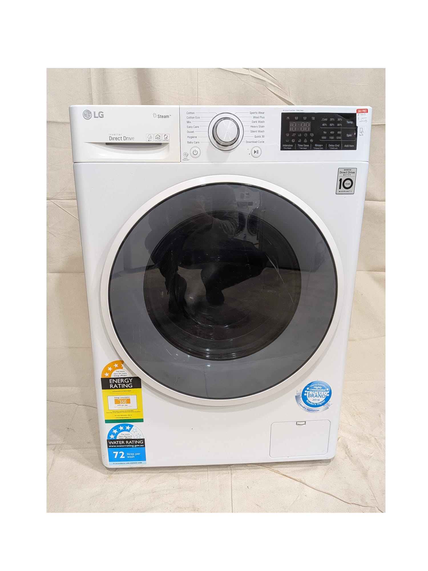 LG 7kg Front Load Washing Machine WD1207NCW
