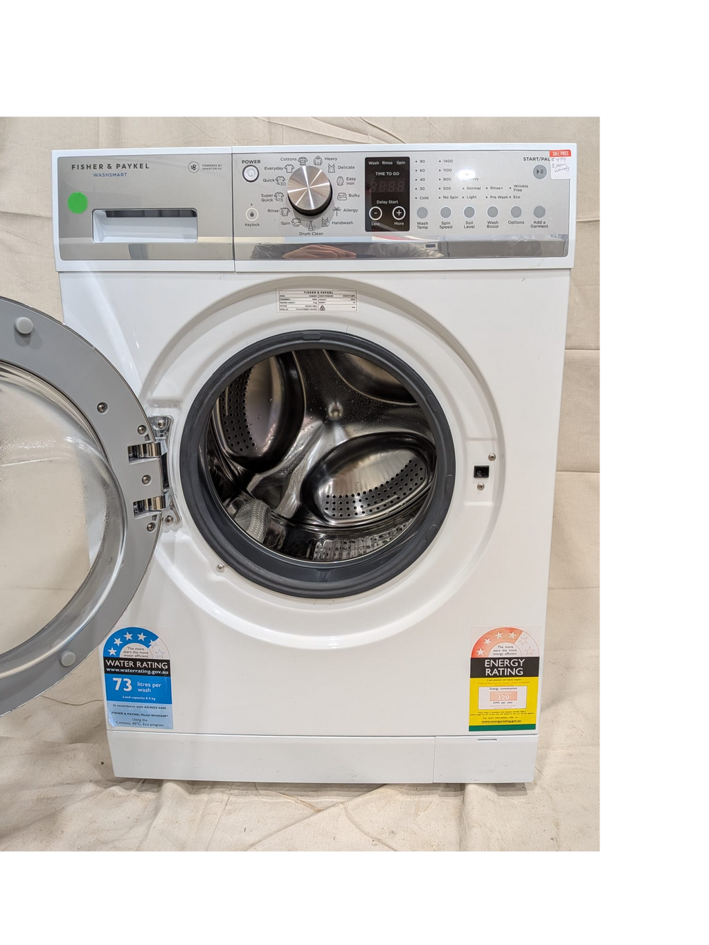 Fisher & Paykel 8.5kg Series 5 Front Loader Washing Machine with Steam Care WH8560P3