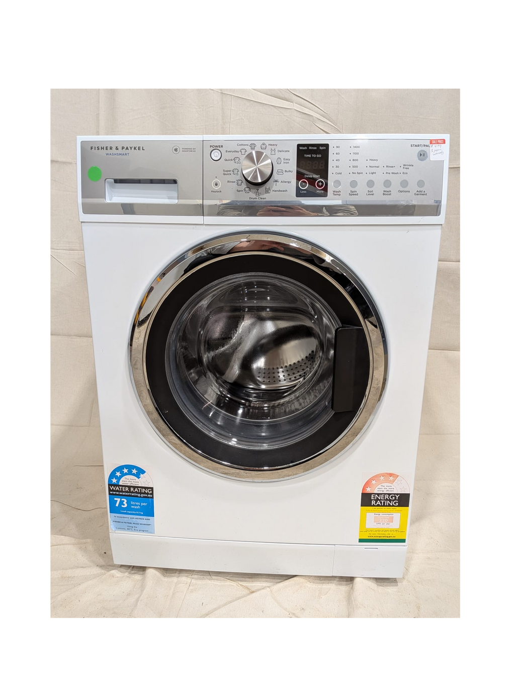 Fisher & Paykel 8.5kg Series 5 Front Loader Washing Machine with Steam Care WH8560P3