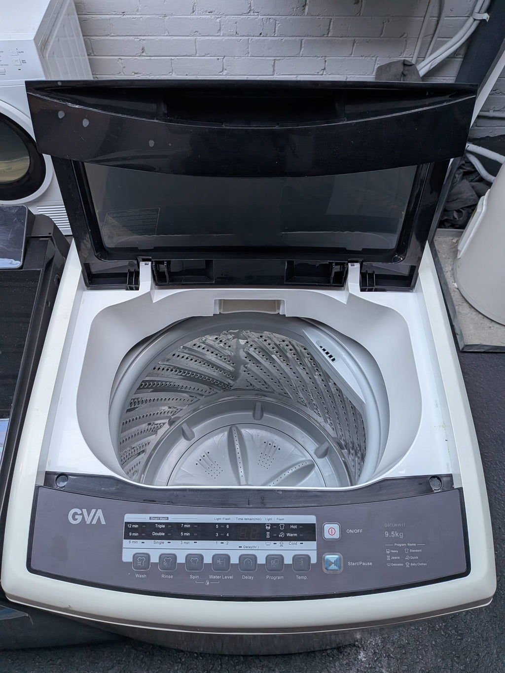 GVA 9.5kg Top Load Washing Machine - White