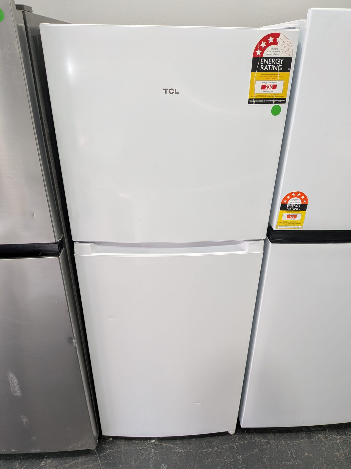 TCL 197L Top Mount Refrigerator - White