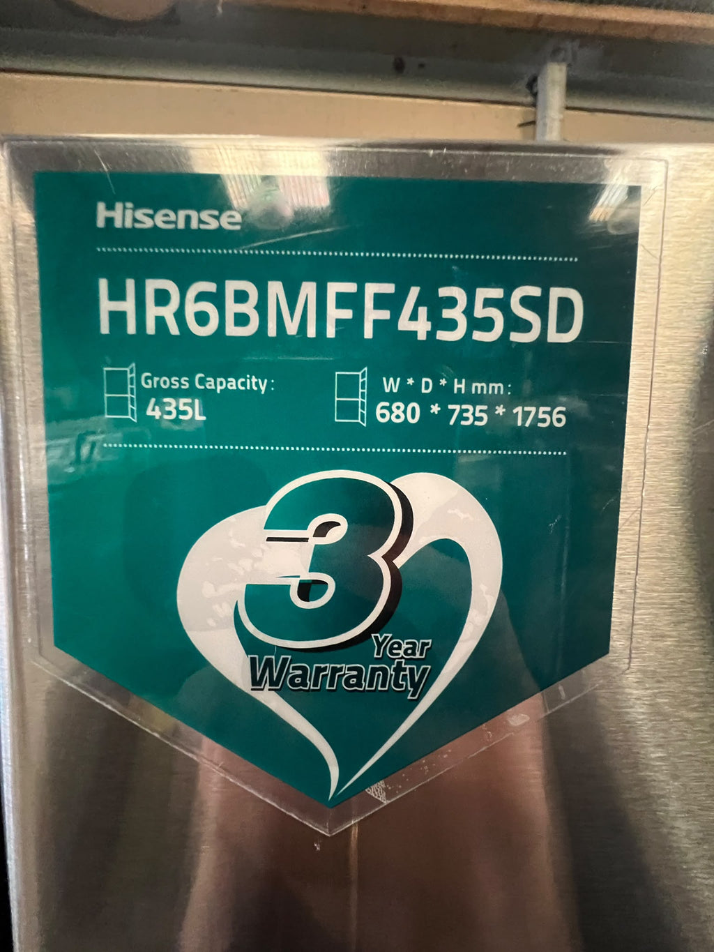 Hisense 435L Bottom Mount Refrigerator