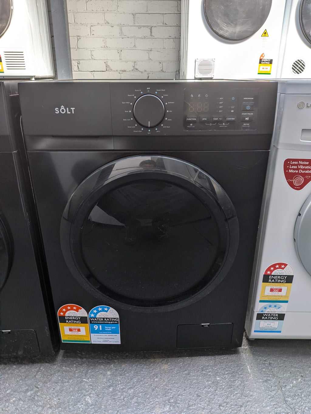 9kg Front Load Washing Machine – Black