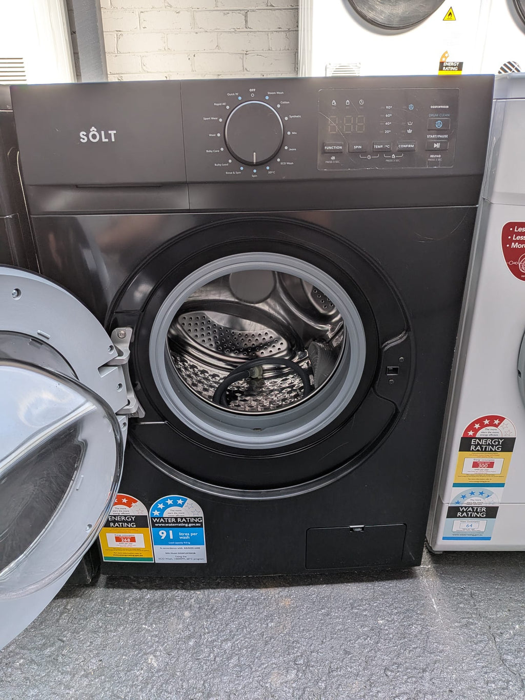 9kg Front Load Washing Machine – Black