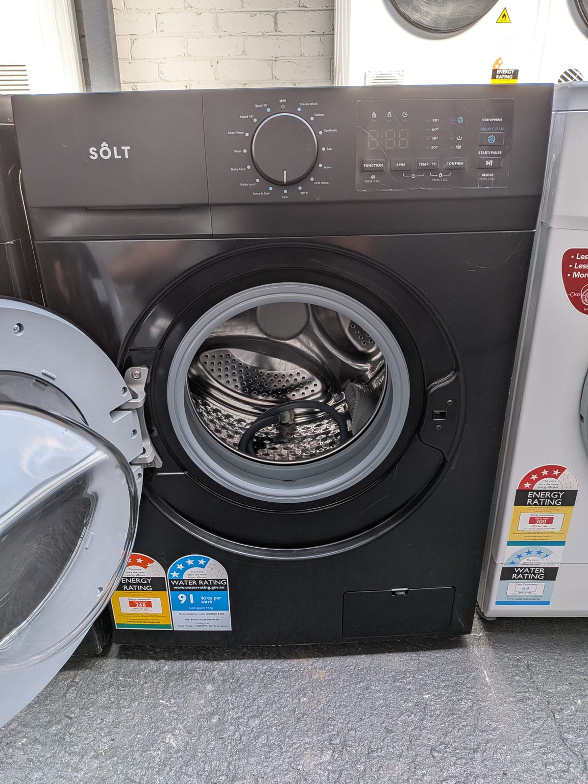 9kg Front Load Washing Machine – Black