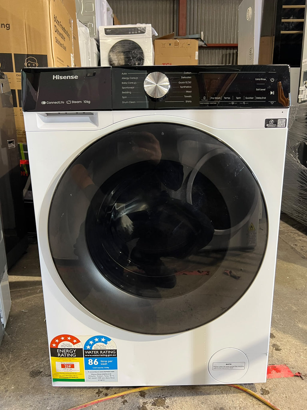Hisense 10kg Front Load Washing Machine – White
