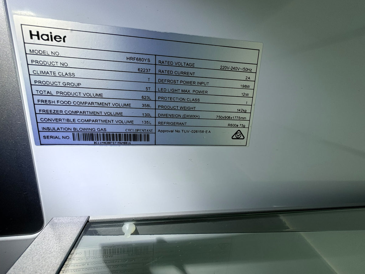 Haier 623L 600 Series Quad Door Refrigerator Freezer