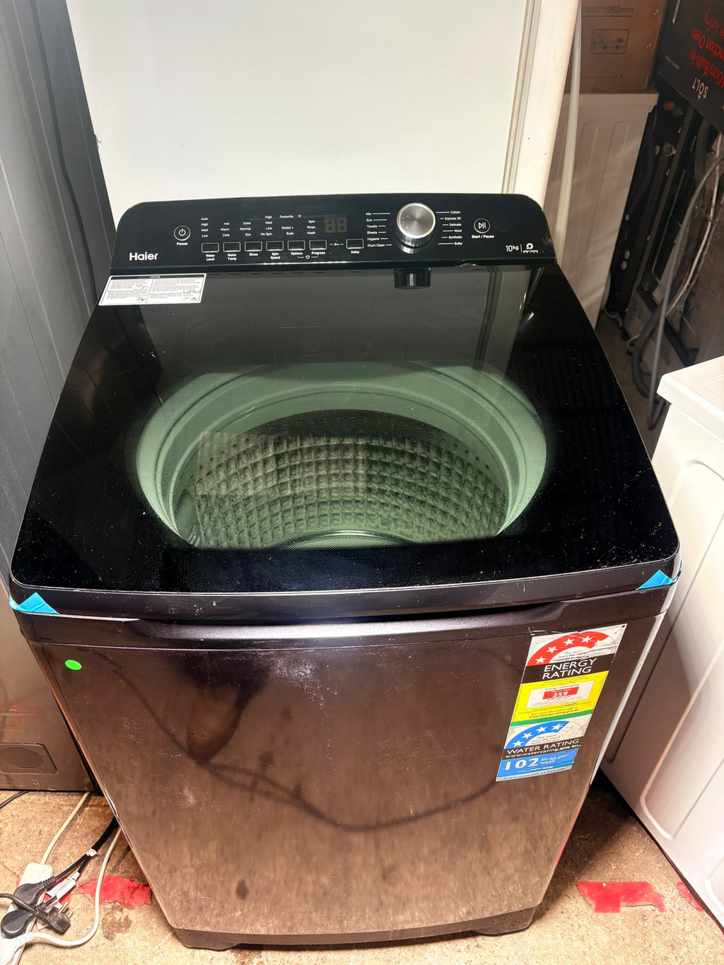 Haier 10kg Top Loader Washing Machine, Dark