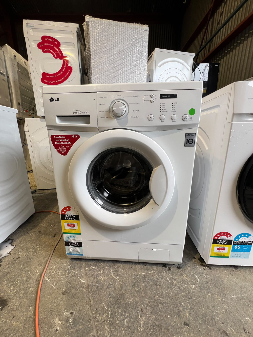 LG 7kg Front Loader Washing Machine – White