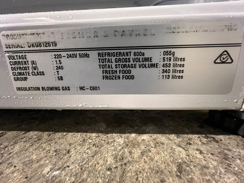 Fisher & Paykel 519L Series 7 French Door Refrigerator - White