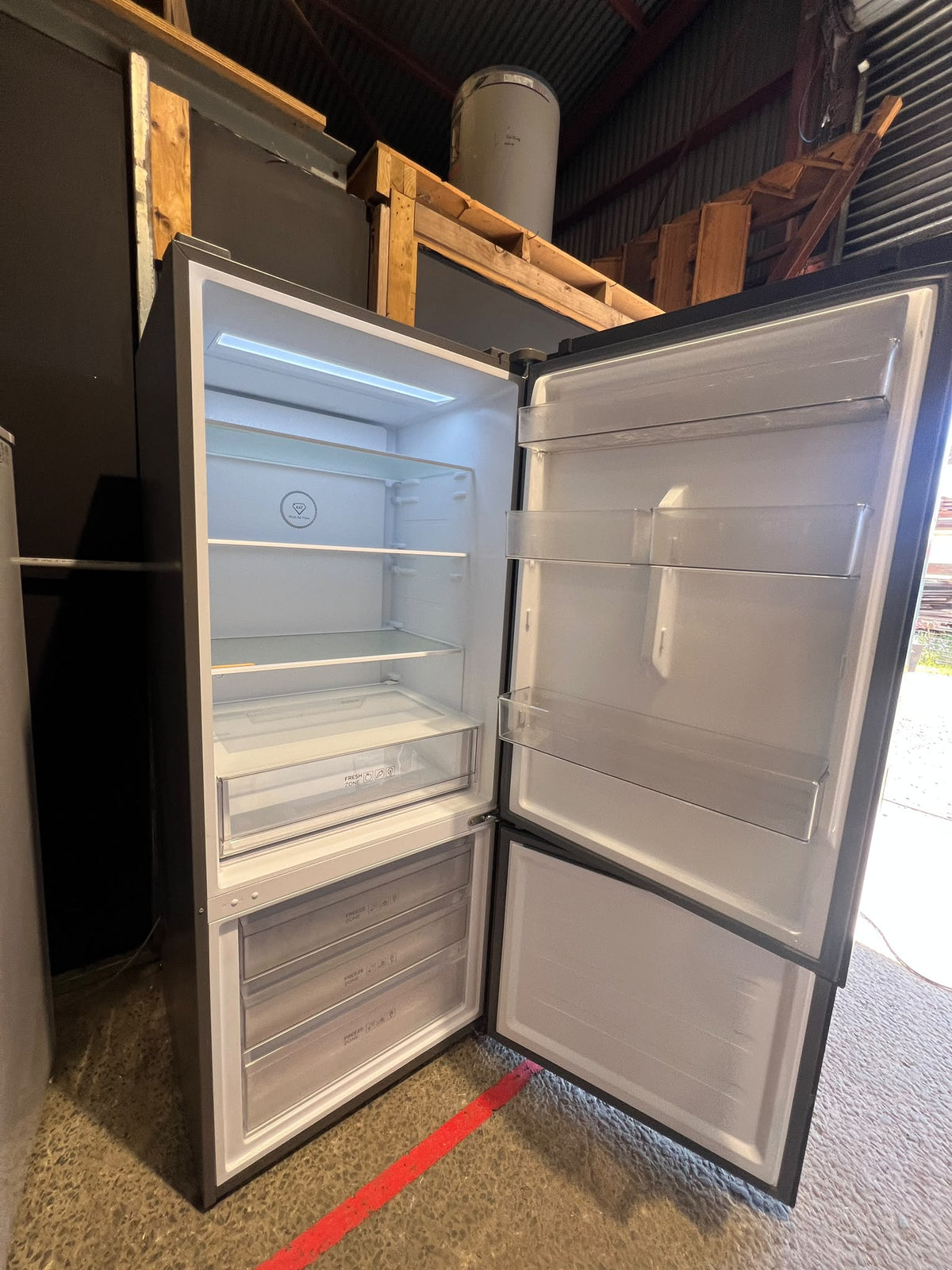 TCL P445BFB 416L Bottom Mount Fridge – Matte Black