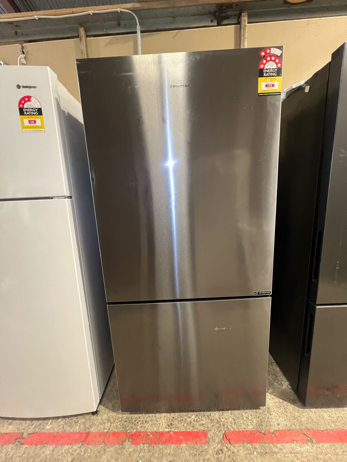 Hisense 503L Bottom Mount Fridge – Dark Stainless Steel