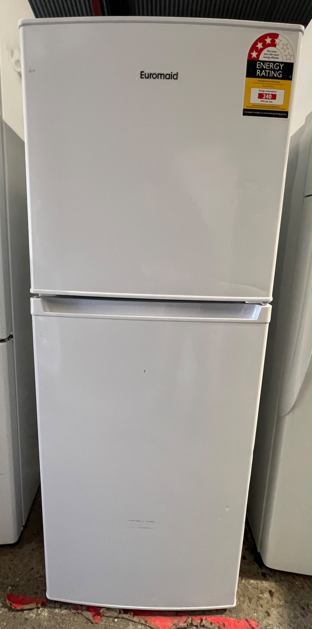 Euromaid 198L Top Mount Fridge - White