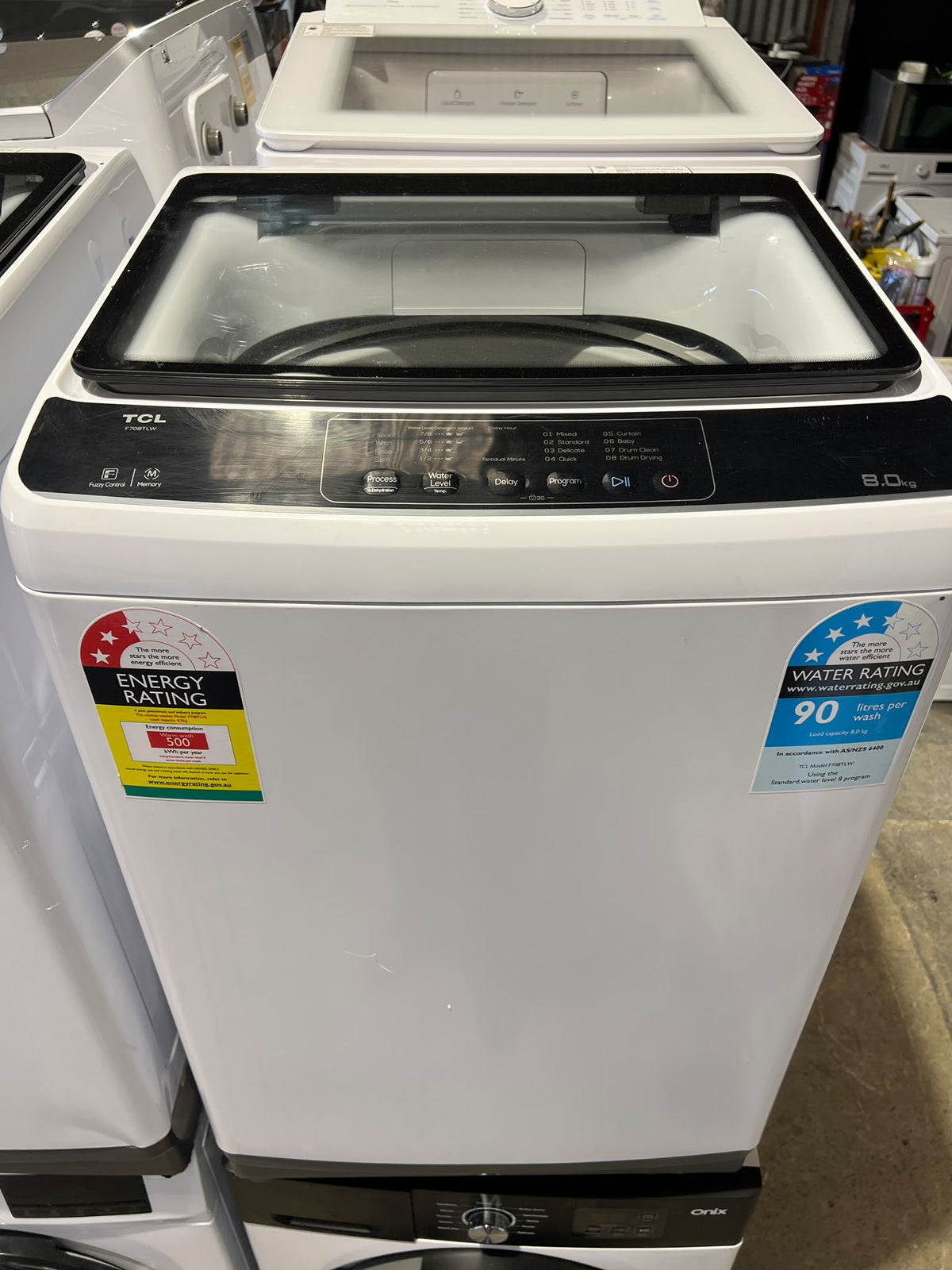 TCL 8kg Top Load Washing Machine – White