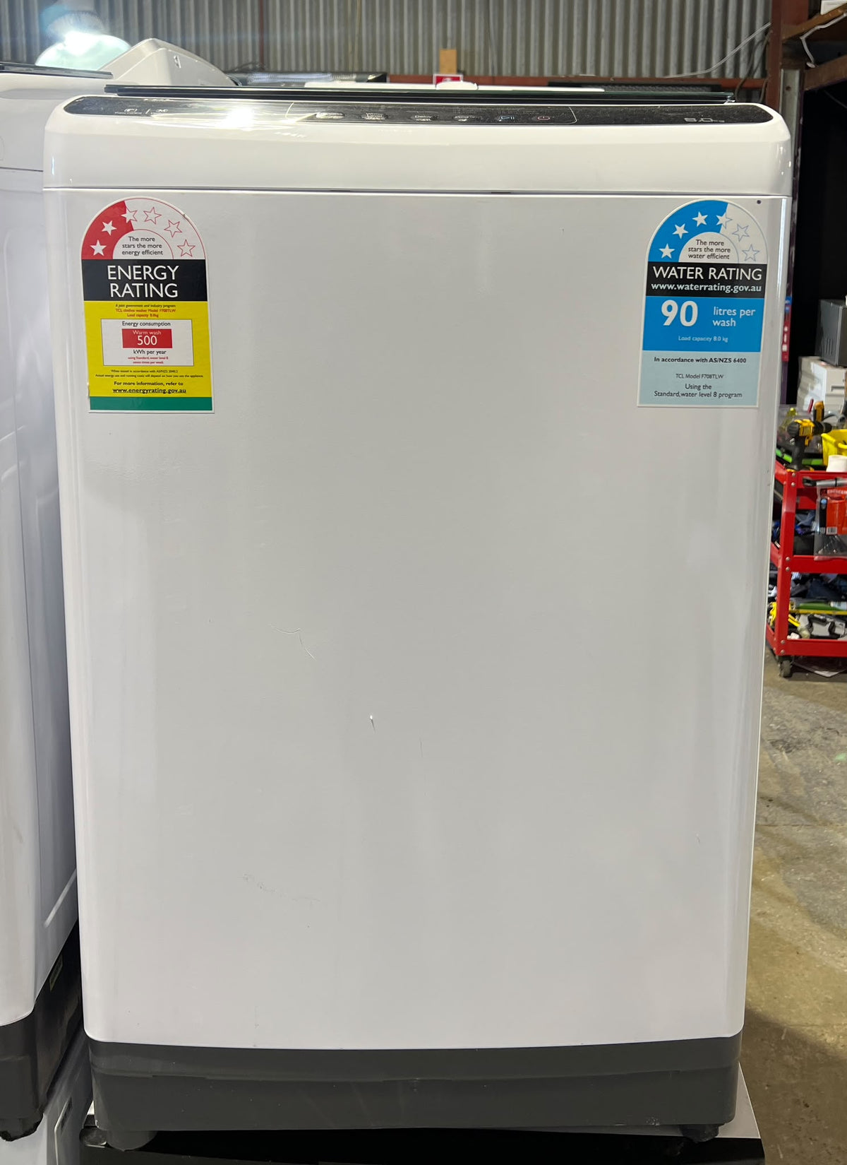 TCL 8kg Top Load Washing Machine – White
