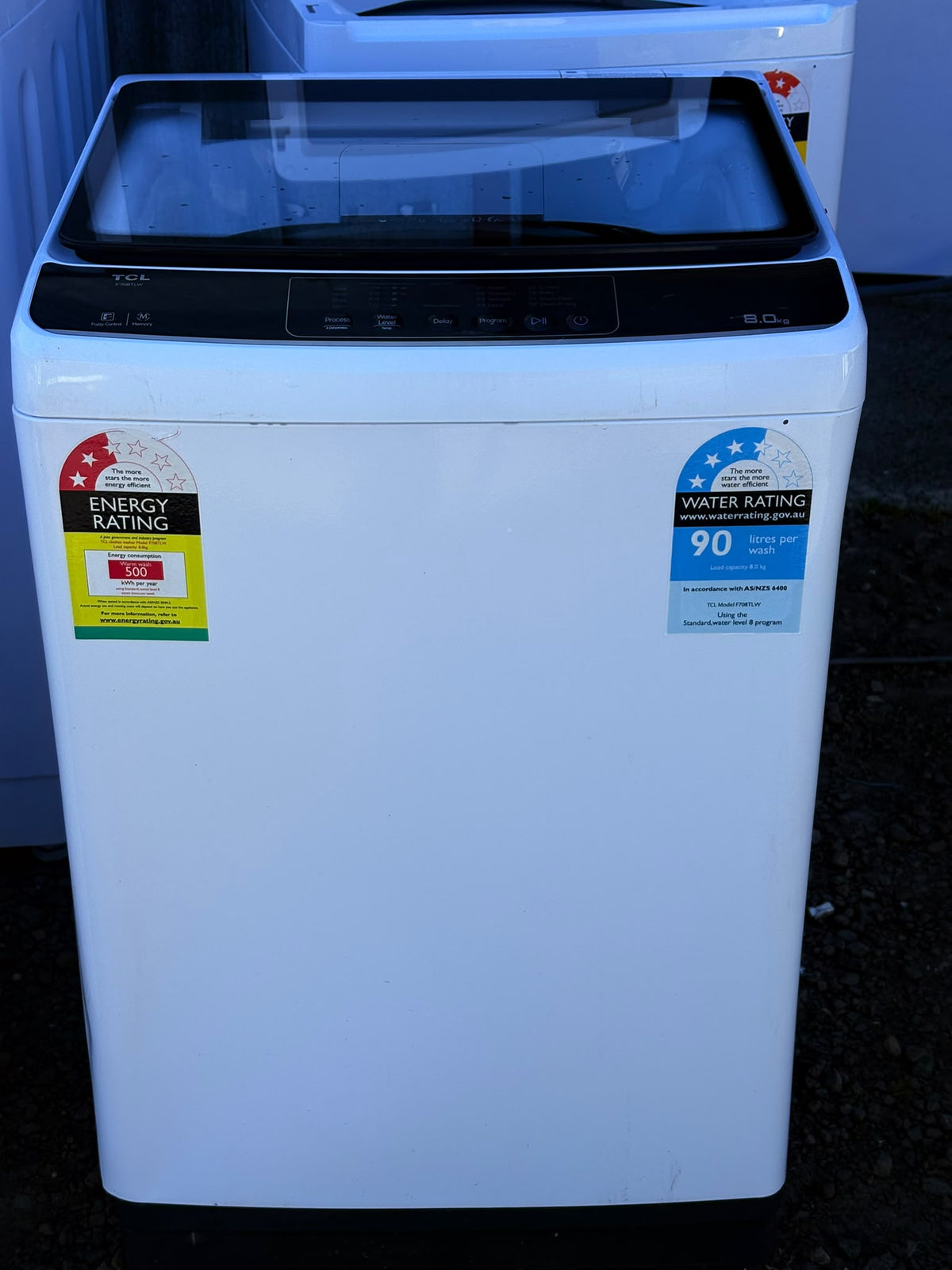 TCL 8kg Top Load Washing Machine – White