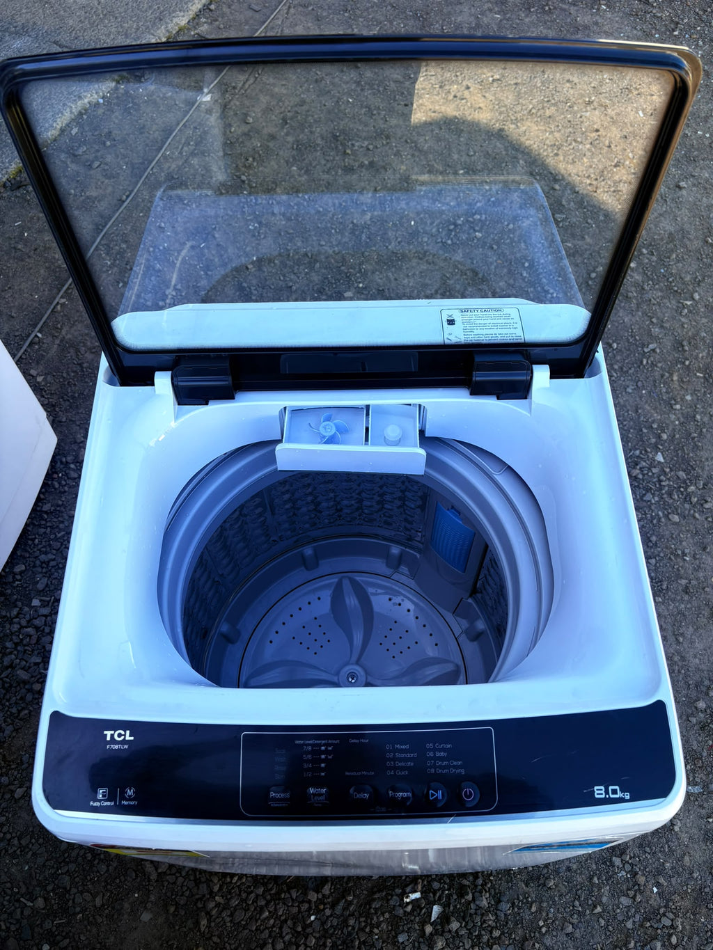 TCL 8kg Top Load Washing Machine – White