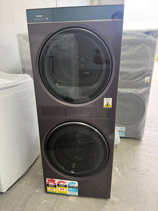 Haier 600 Series Laundry Centre – 12kg Washer + 9kg Heat Pump Dryer, Dark