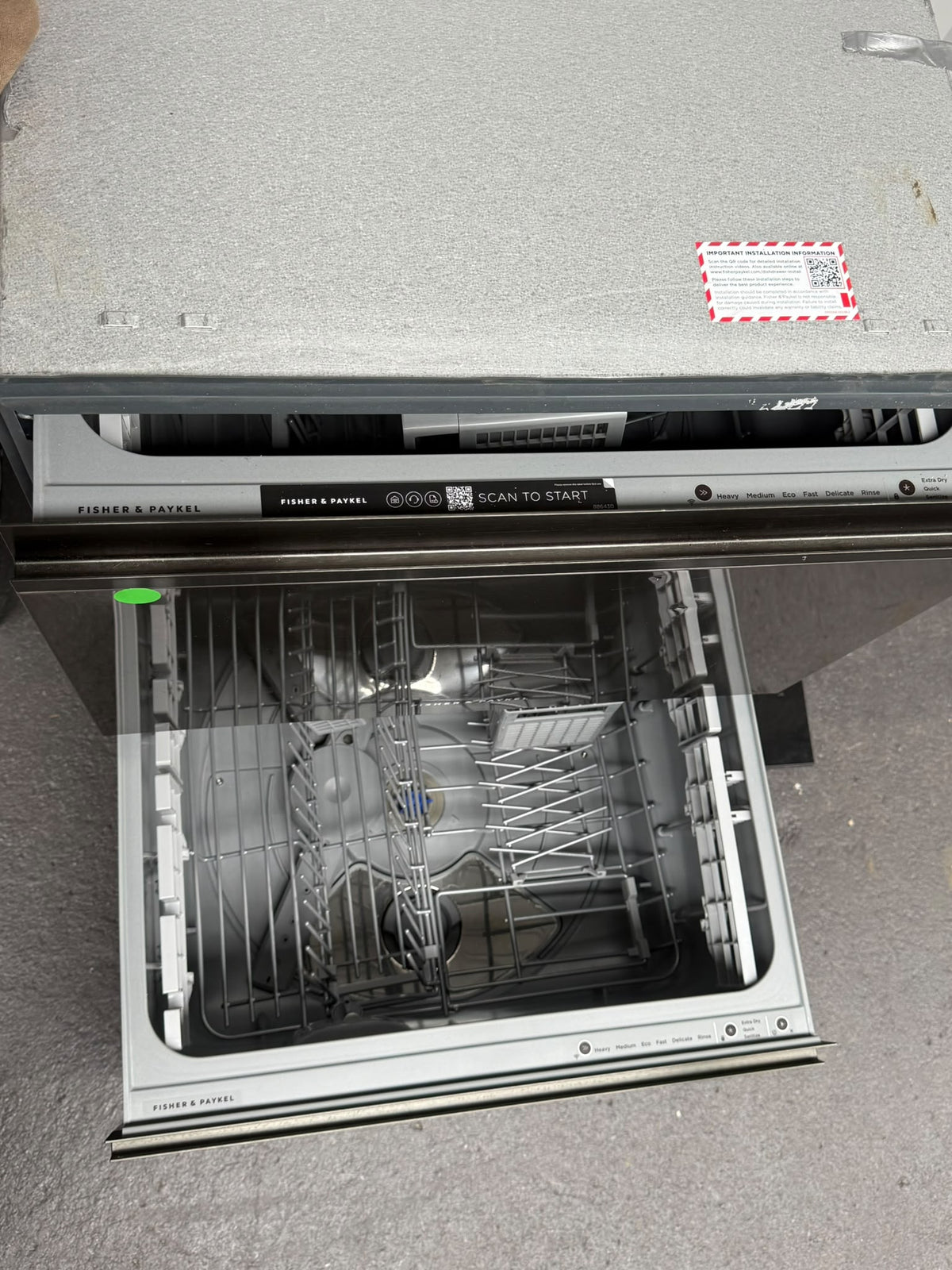 Fisher & Paykel Series 9 Double DishDrawer™ Dishwasher – Black Stainless Steel