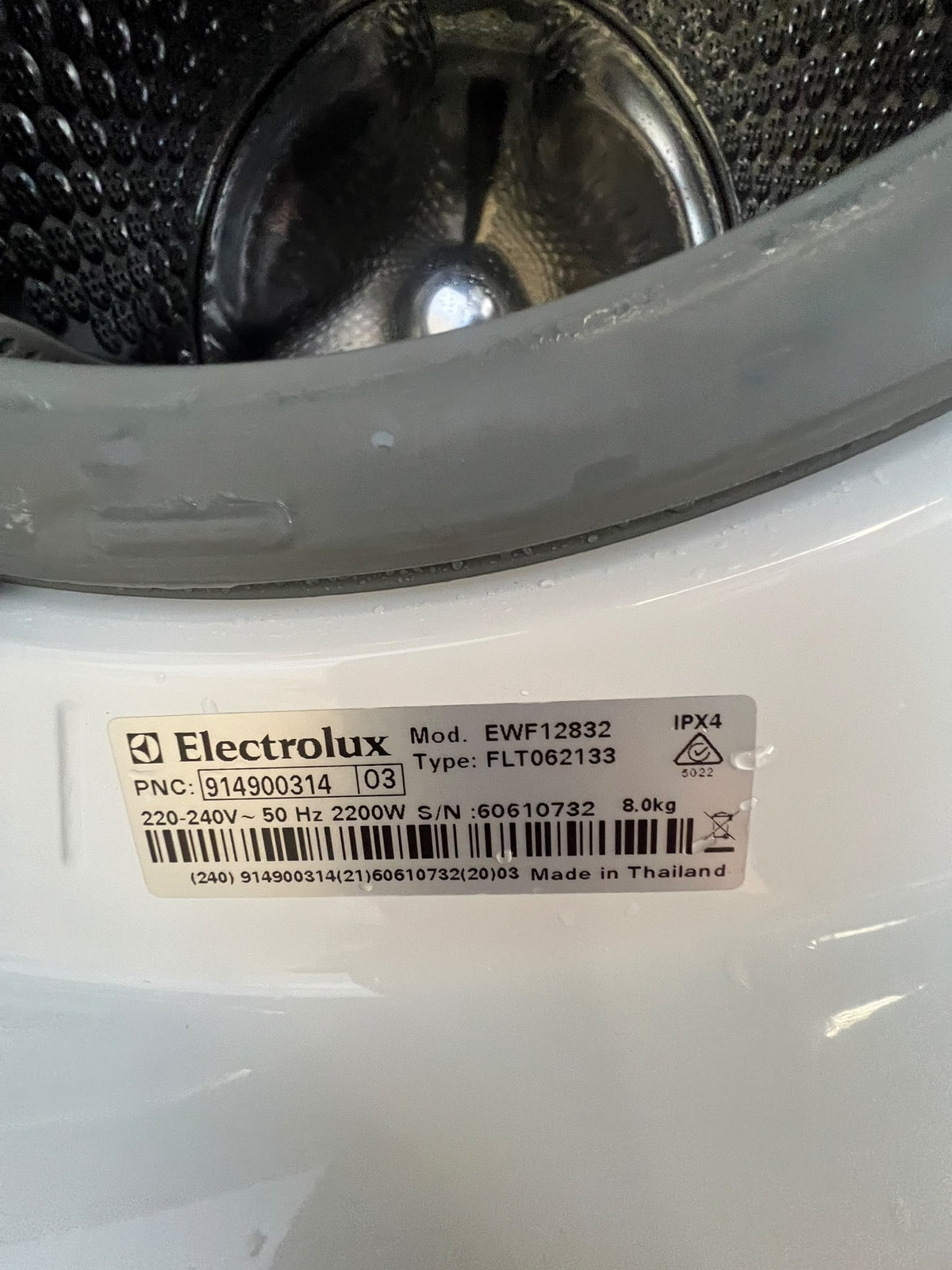 Electrolux Time Manager 8kg Front Load Washing Machine EWF12832