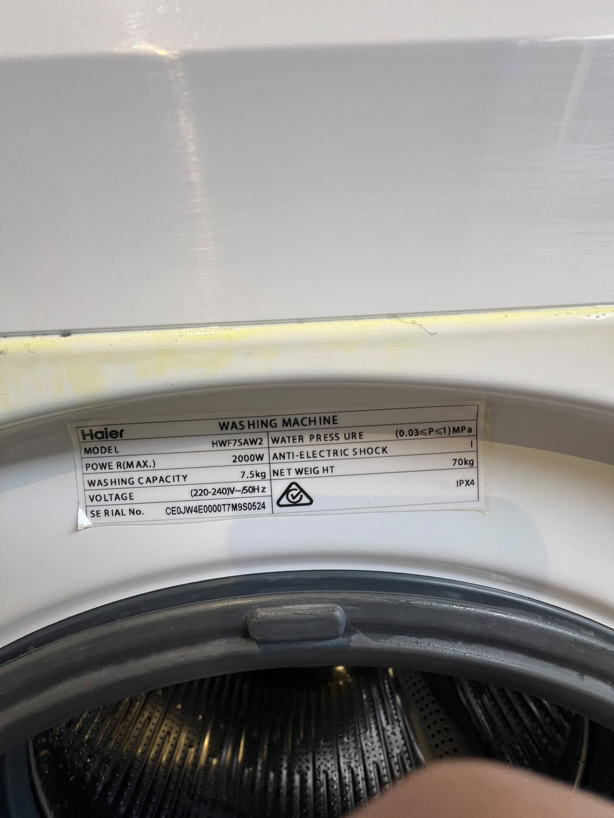 Haier 7.5kg Front Load Washing Machine HWF75AW2 - White