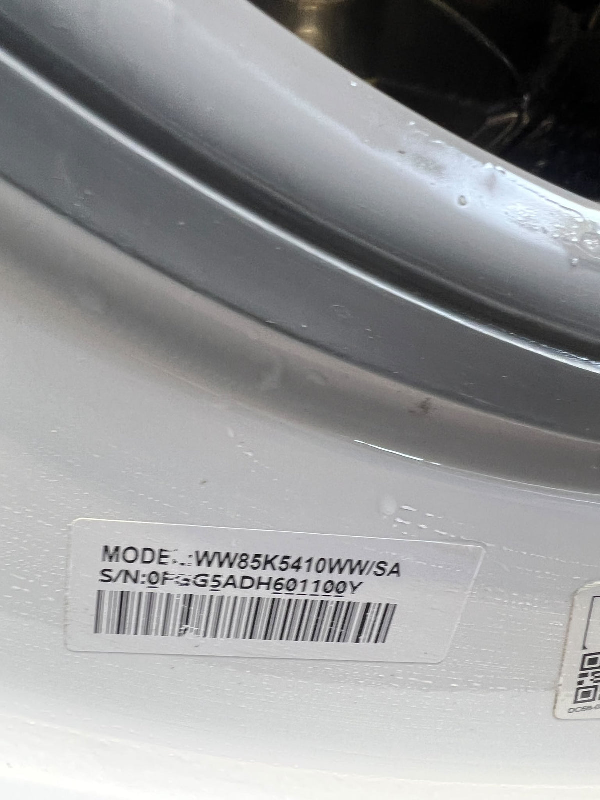 Samsung AddWash 8.5kg Front Load Washing Machine WW85K5410WW - White