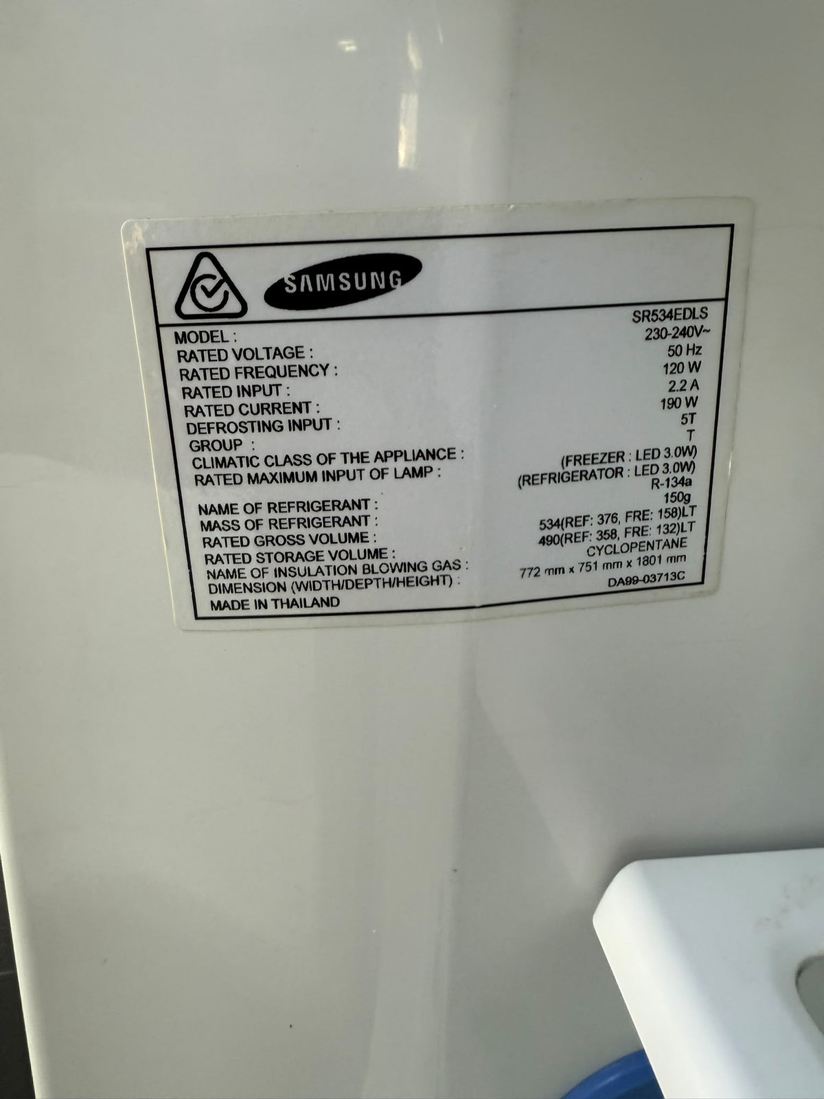 Samsung SR534EDLS 534L Top Mount Fridge – Layered Steel