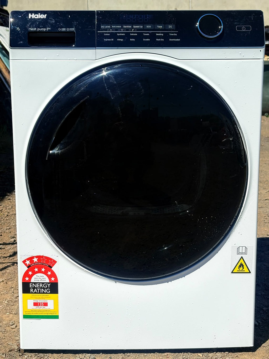 Haier HDHP80AN1 8kg 500 Series Heat Pump Dryer – White