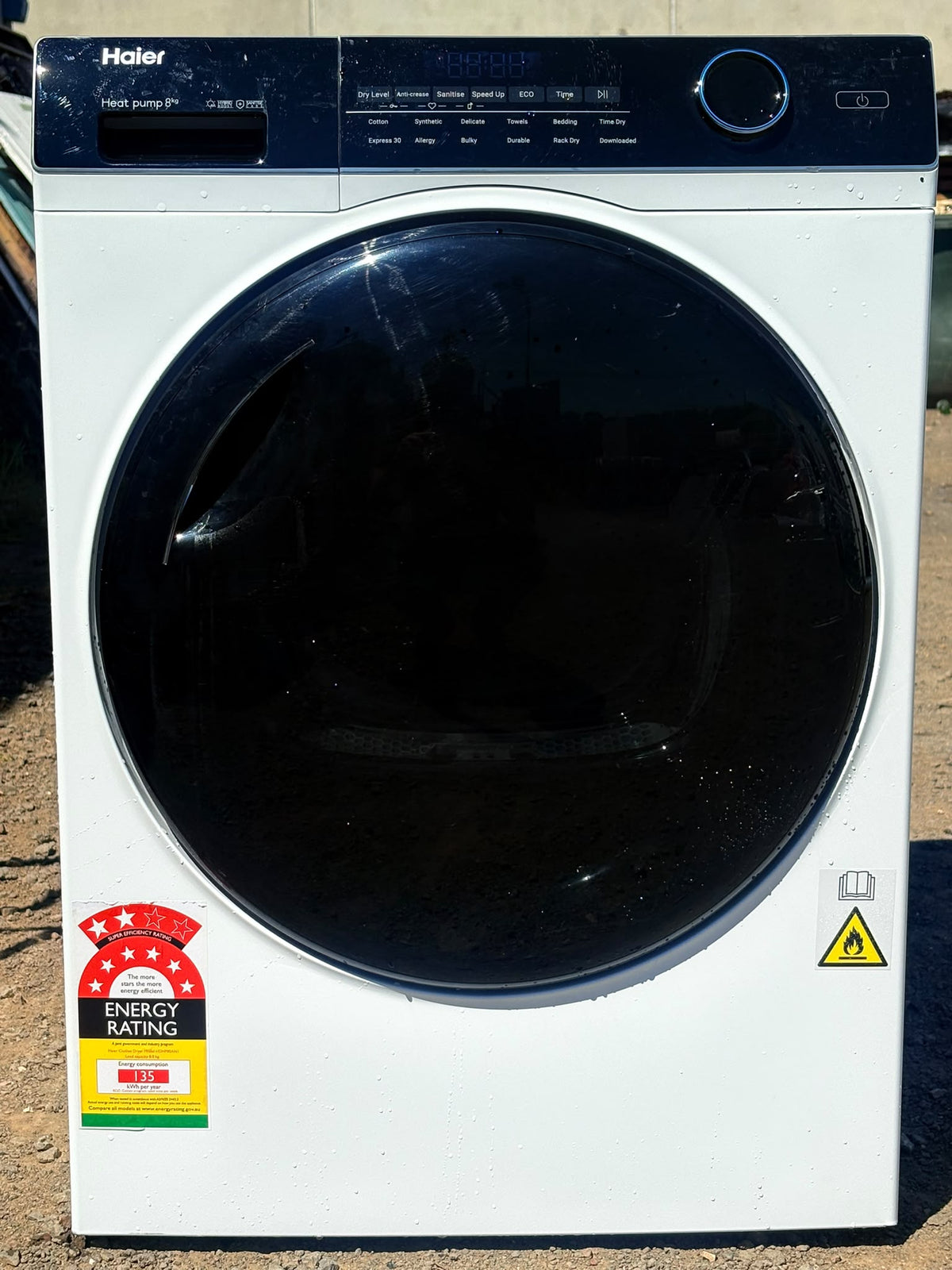Haier HDHP80AN1 8kg 500 Series Heat Pump Dryer – White