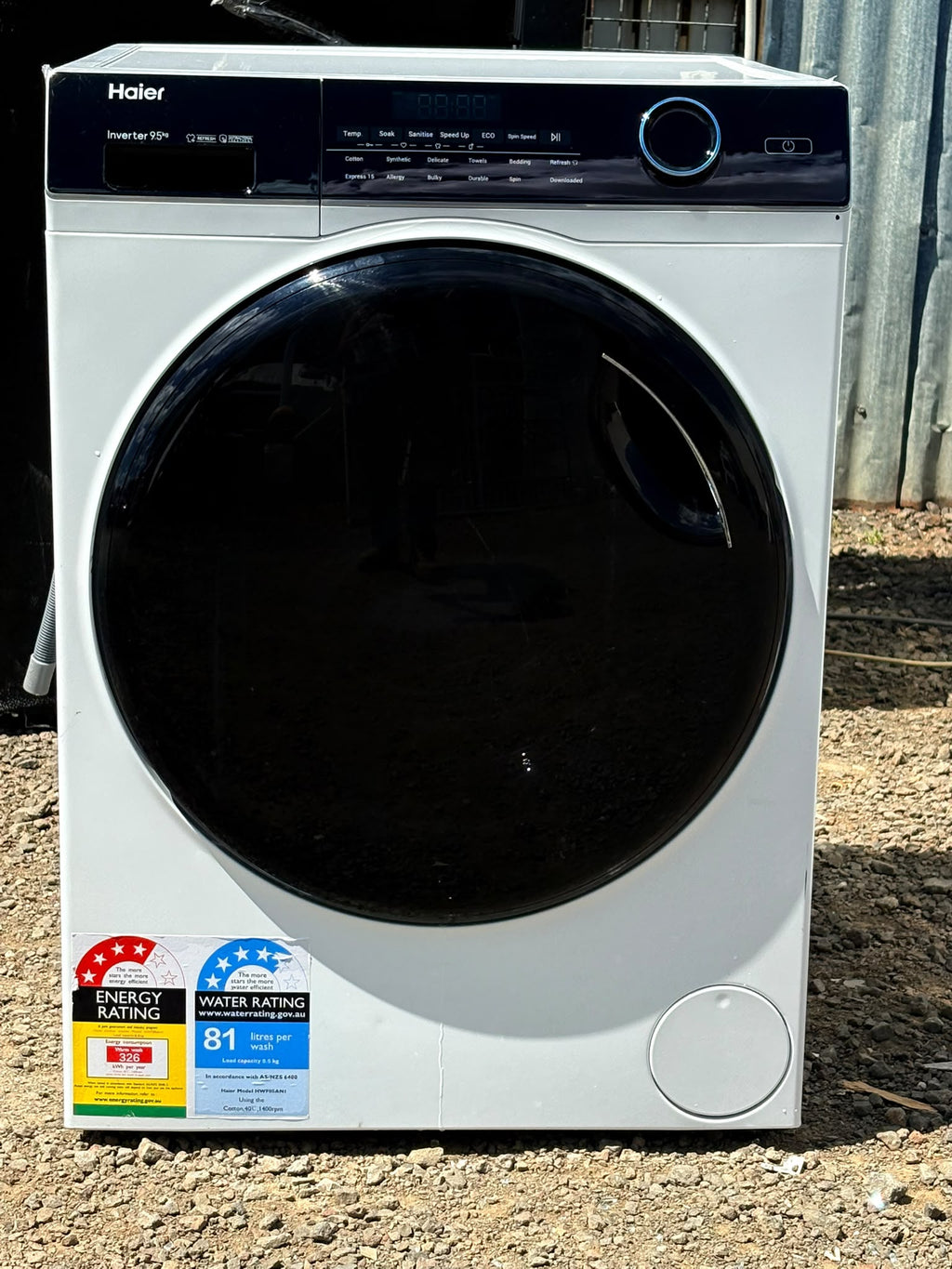 Haier HWF95AN1 9.5kg 500 Series Front Loader Washing Machine – White
